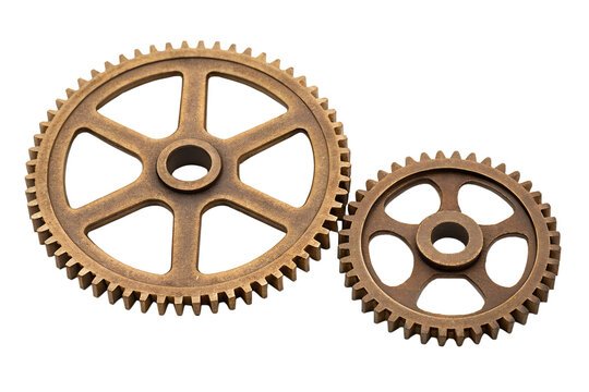 Precisely Interlocking Bronze Gears Mechanical Engineering Precision