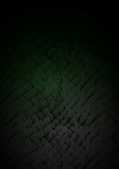 Dark green textured background with geometric patterns  