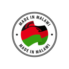 Malawi - Nation Label Icon. Country Flag Sticker. Vector illustration.