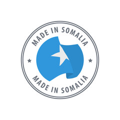 Somalia - Nation Label Icon. Country Flag Sticker. Vector illustration.