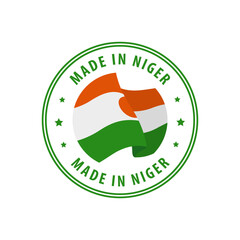 Niger - Nation Label Icon. Country Flag Sticker. Vector illustration.