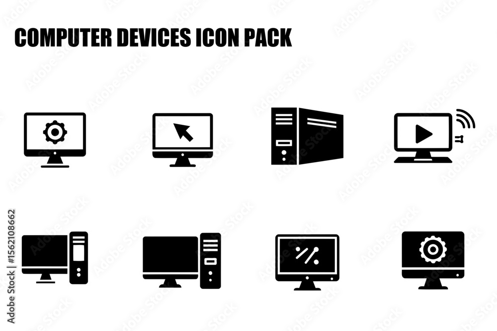 Aufkleber computer devices icon pack with various functions