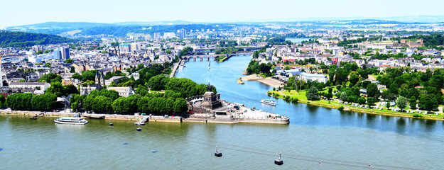 Koblenz is a historic city located at the confluence of the Rhine and Moselle rivers in western...