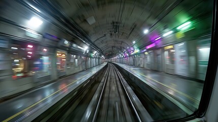 High Speed Journey Through a Metro Station