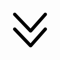 arrow down icon vector sign
