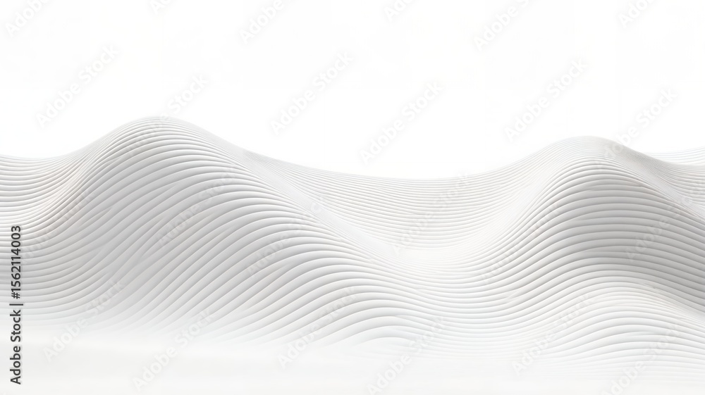 Poster abstract white wave pattern with light and shadow