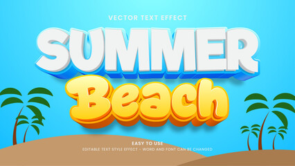 summer baech editable text effect