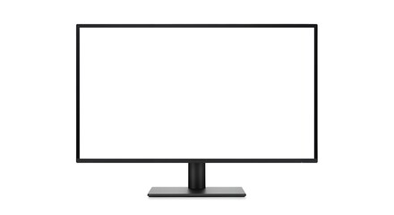 lcd monitor isolated on white