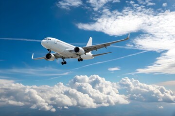 International Airport Airfrance Airlines  landing aircraft on a clear blue sky.