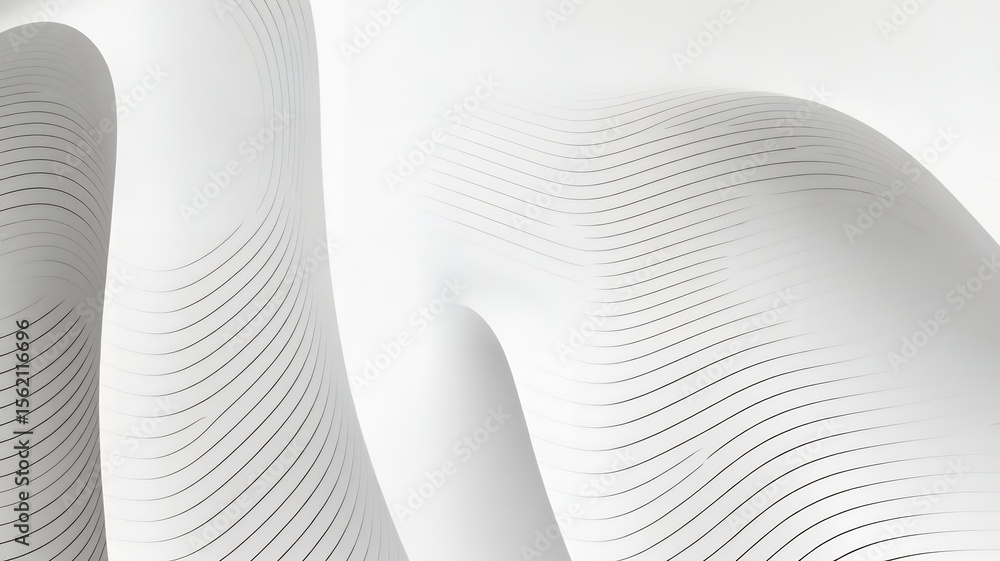 Aufkleber abstract white structure with linear design and bright space