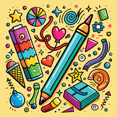 back to school vector illustration
