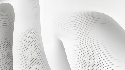 Fototapeta premium abstract white structure with linear design and bright space