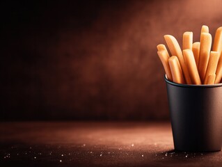 Crispy golden fries restaurant kitchen food photography dimly lit environment close-up comfort food delight