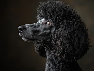  Elegant Black Poodle Portrait