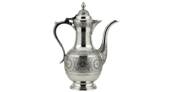 Isolated Silver Coffee Pot