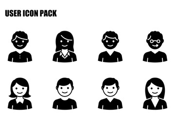 A collection of diverse user icons depicting various demographics in casual attire. Icons display smiling expressions and neutral poses against a plain white background.