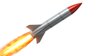 Powerful Rocket Launching into Space High-Resolution 3D Render