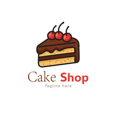 cake shop logo vector template.