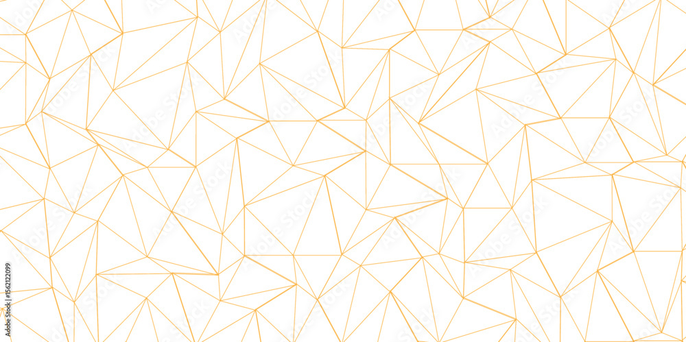 Poster abstract of simple golden line triangle pattern geometric background. seamless geometric polygonal r