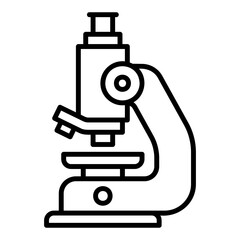 Microscope icon for studying microscopically small objects