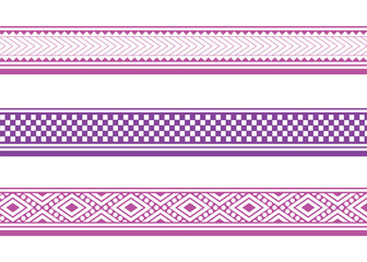 Flower and geometric Border Design, embroidery, Frame, fabric, textile.