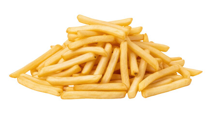 Isolated Fries Pile