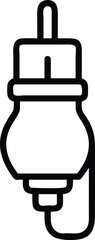 Obraz premium RCA connector icon in simple flat style for technology design
