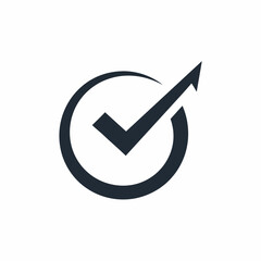 Check Mark Arrow Icon Vector.