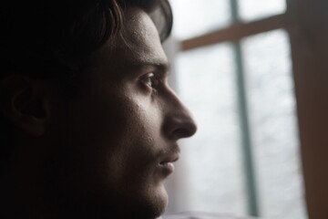 Color portrait of a young Kashmiri Gen Z boy, capturing the essence of modern youth with quiet...