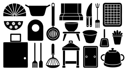 set of kitchen utensils