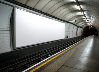 Blank billboard mockup for advertising design, isolated white display in urban city background, day and night scenes, high-resolution commercial layout for branding or promotional content, Generative 