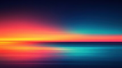 Vibrant sunset over a tranquil sea.