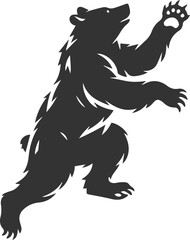 Wild animal bear vector black artwork drawing silhouette