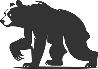 Wild animal bear vector black artwork drawing silhouette