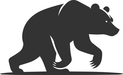Wild animal bear vector black artwork drawing silhouette