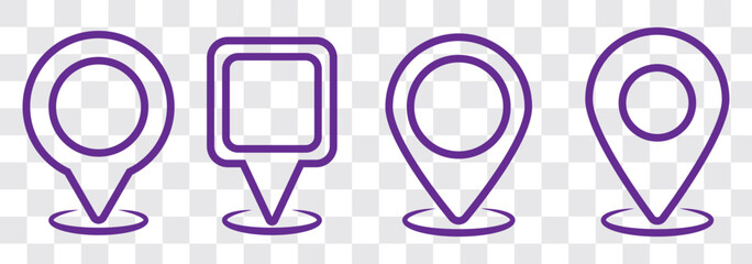 location vector icon set. point illustration sign collection. position symbol. place logo