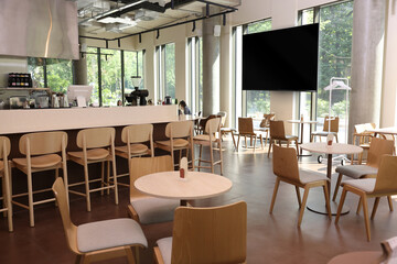 TV set for event broadcasting in bar