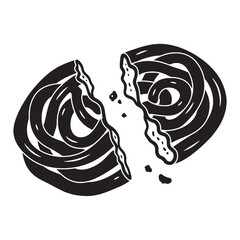 Sweet spirals of tradition – Jalebi silhouette captured in crisp Jalebi vector – Jalebi illustration


