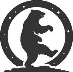 Wild animal bear vector black artwork drawing silhouette