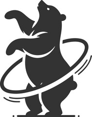 Wild animal bear vector black artwork drawing silhouette