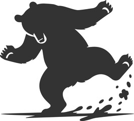 Wild animal bear vector black artwork drawing silhouette
