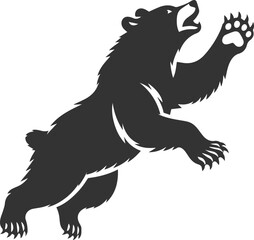 Wild animal bear vector black artwork drawing silhouette