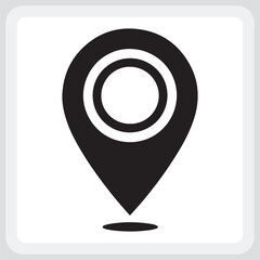 Simple Black Location Marker Icon