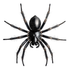 Fototapeta premium black spider isolated on transparent background cutout