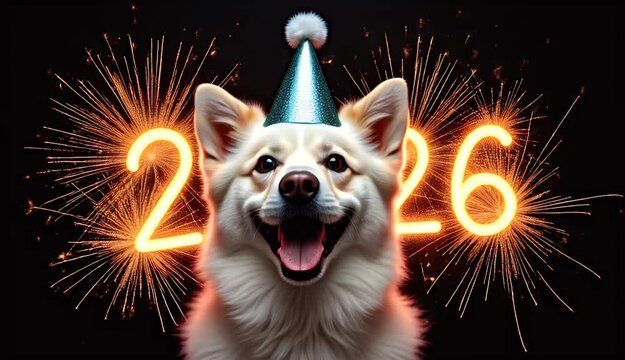Jovial New Year 2026 with a Canine Companion 