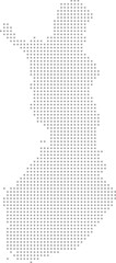 Finland – square dot grid vector map (Web Mercator projection, PPT-compatible & fully editable)