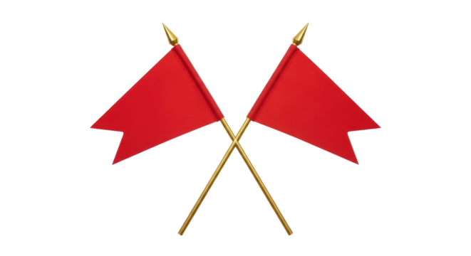 Isolated Crossed Flags