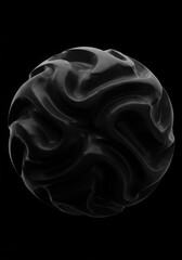 3D Black background geometric curve shape texture abstract illustration backgrounds