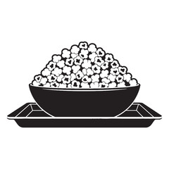 Light bites of joy – Popcorn silhouette aligned with minimal Popcorn vector – Popcorn illustration

