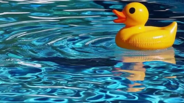 rubber duck in the pool ai generative